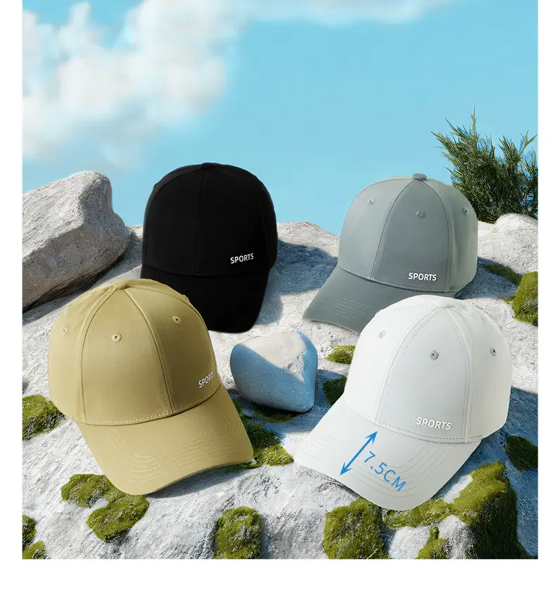 Women's Grey Sports Cap Anti-UV Hard Top Baseball — feature 13
