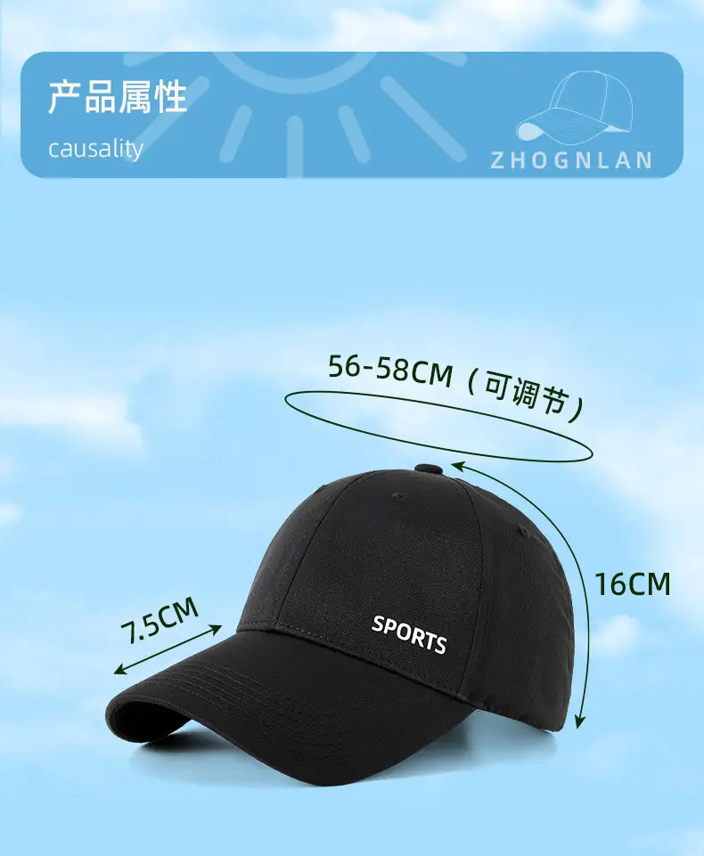 Women's Grey Sports Cap Anti-UV Hard Top Baseball — feature 19
