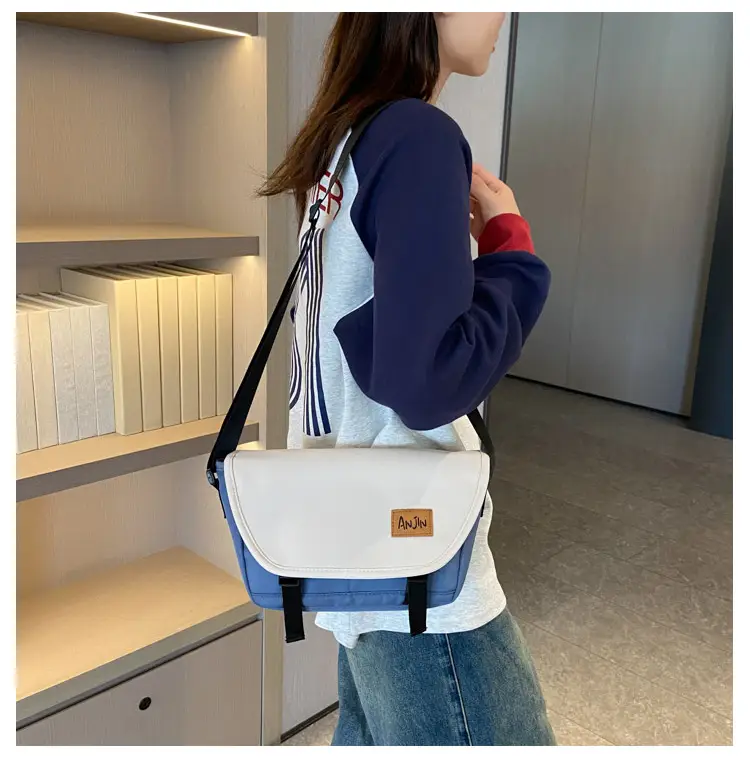 Men Women Crossbody Bag Black White Large Capacity — feature 12
