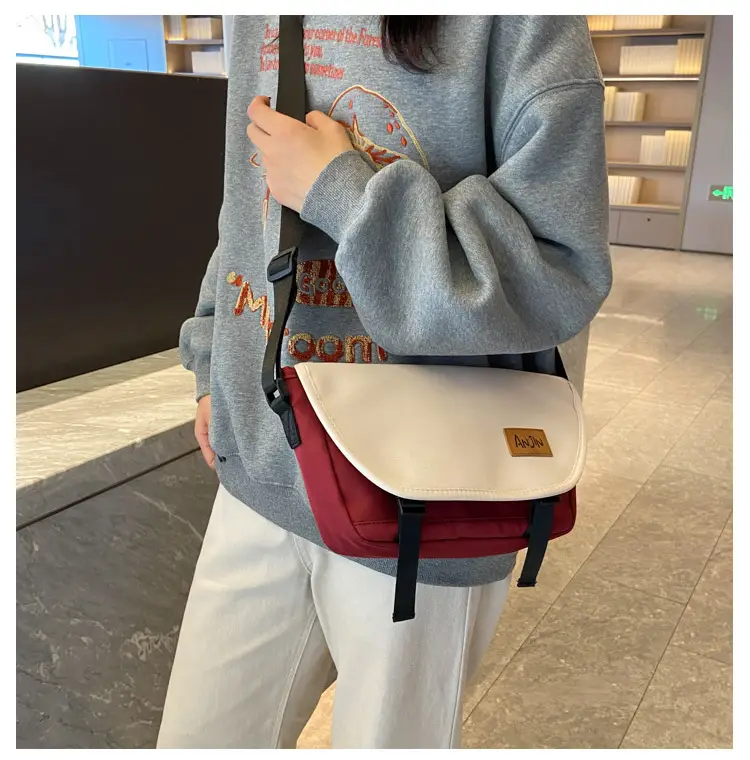 Men Women Crossbody Bag Black White Large Capacity — feature 24