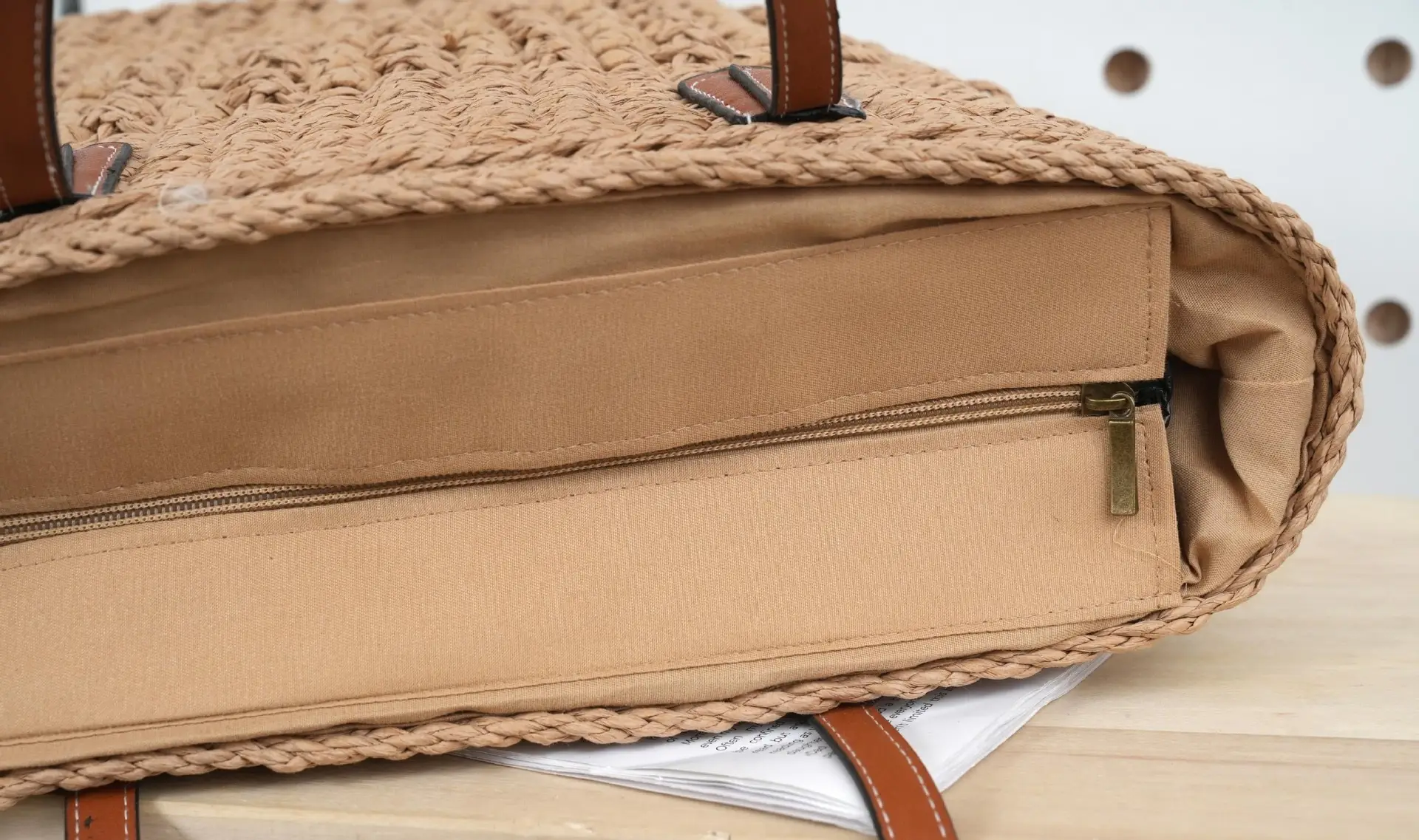 Straw Shoulder Bag Large Capacity Vegetable Basket Handbag Casual Beach All-match Straw Handmade Beach — feature 5