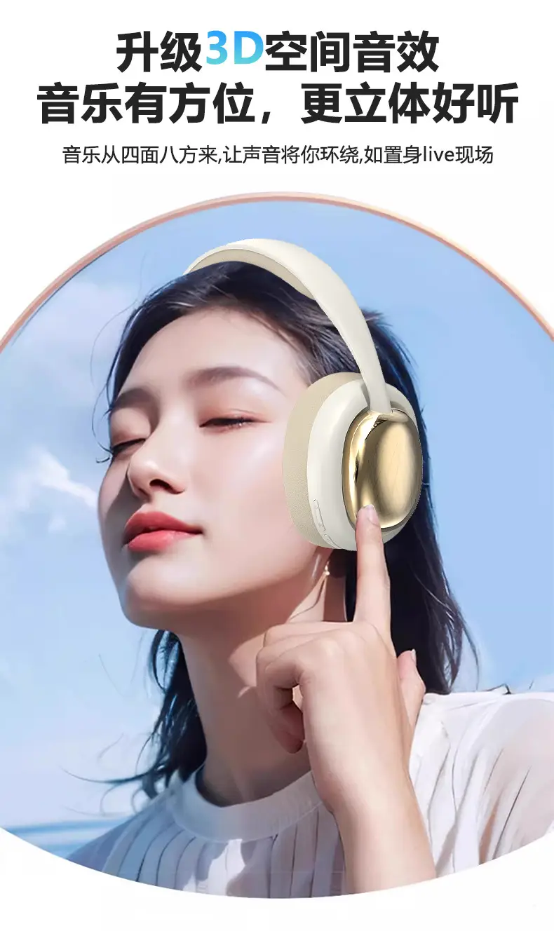 Over-Ear Bluetooth Headphones Gold Plated Black β feature 7