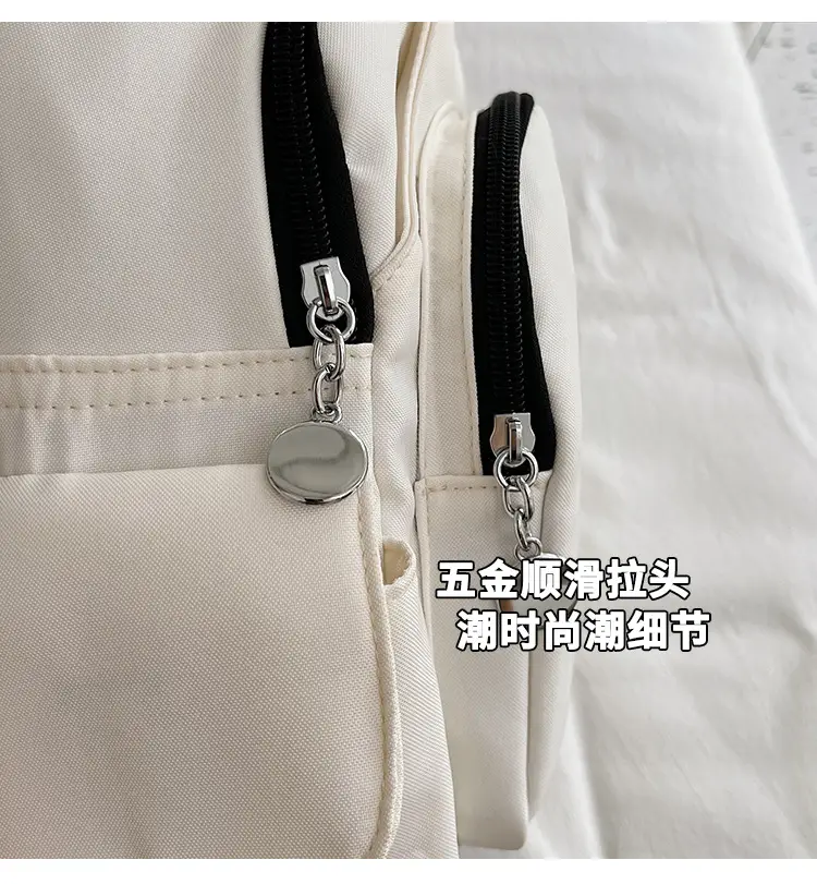 Women's Red Oxford Cloth Chest Backpack Large Capacity — feature 8