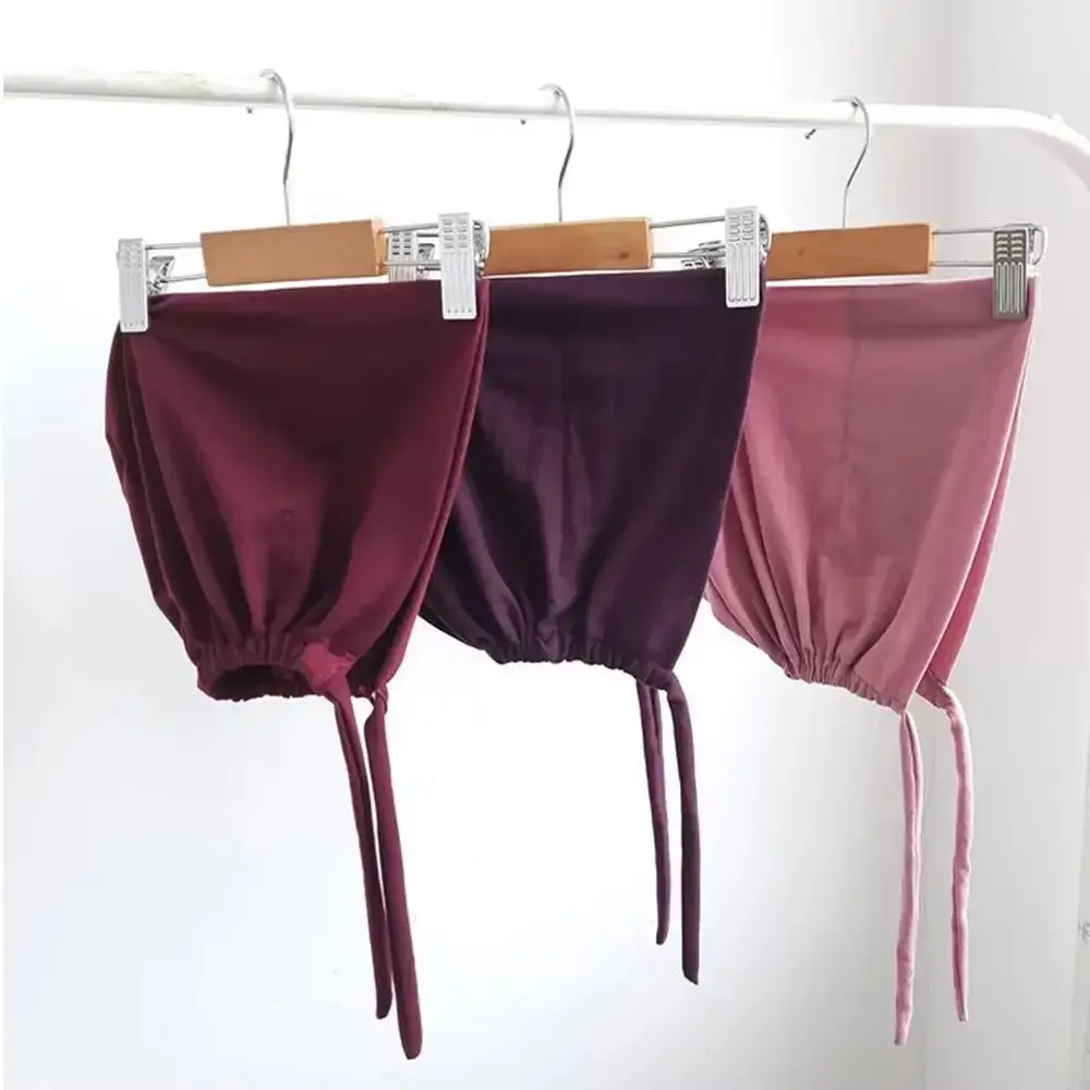 Adjustable Muslim Hijab Caps with Solid Straps - Image 49