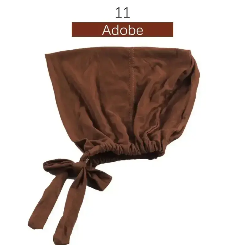 Adjustable Muslim Hijab Caps with Solid Straps - Image 11
