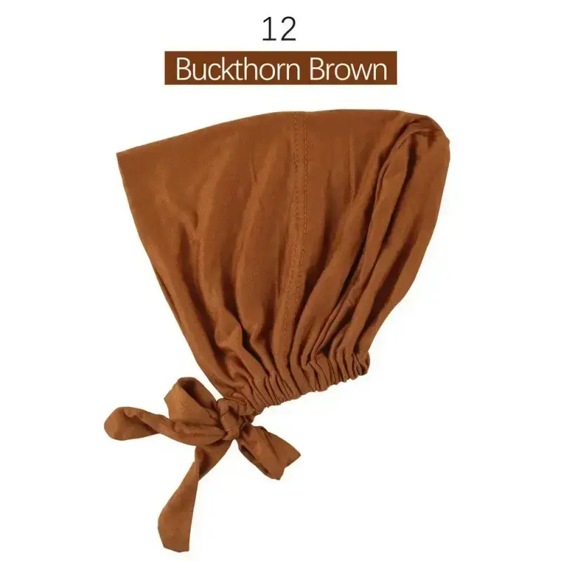 Adjustable Muslim Hijab Caps with Solid Straps - Image 12