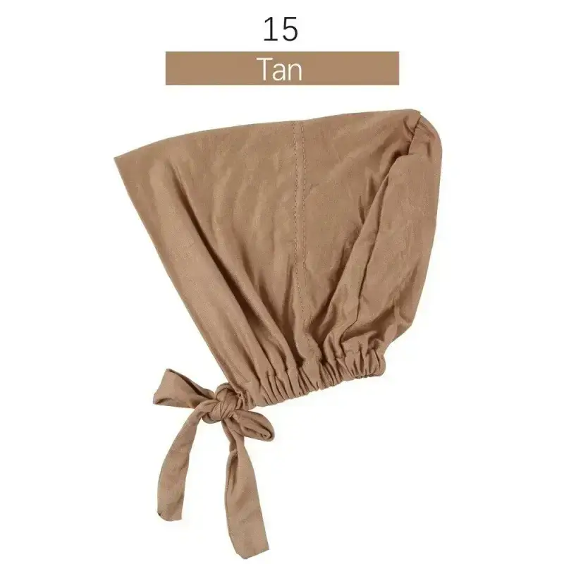 Adjustable Muslim Hijab Caps with Solid Straps - Image 15
