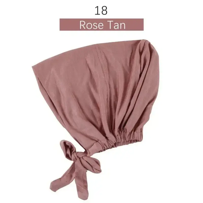Adjustable Muslim Hijab Caps with Solid Straps - Image 17