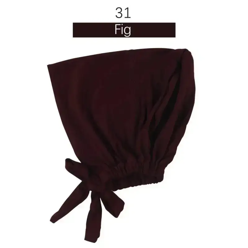 Adjustable Muslim Hijab Caps with Solid Straps - Image 31