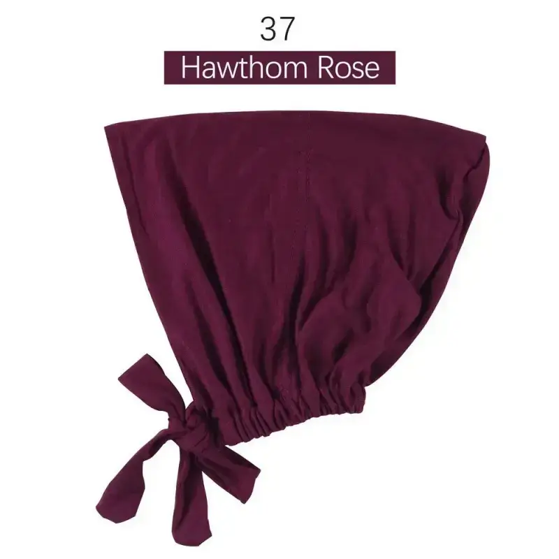 Adjustable Muslim Hijab Caps with Solid Straps - Image 35