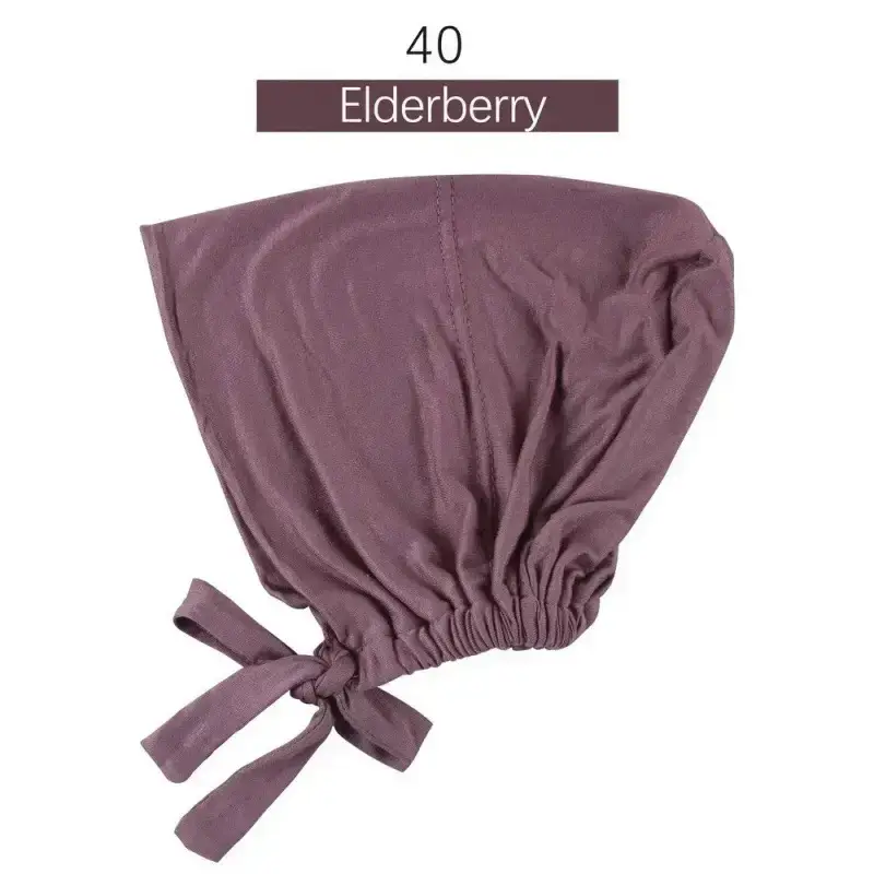 Adjustable Muslim Hijab Caps with Solid Straps - Image 36