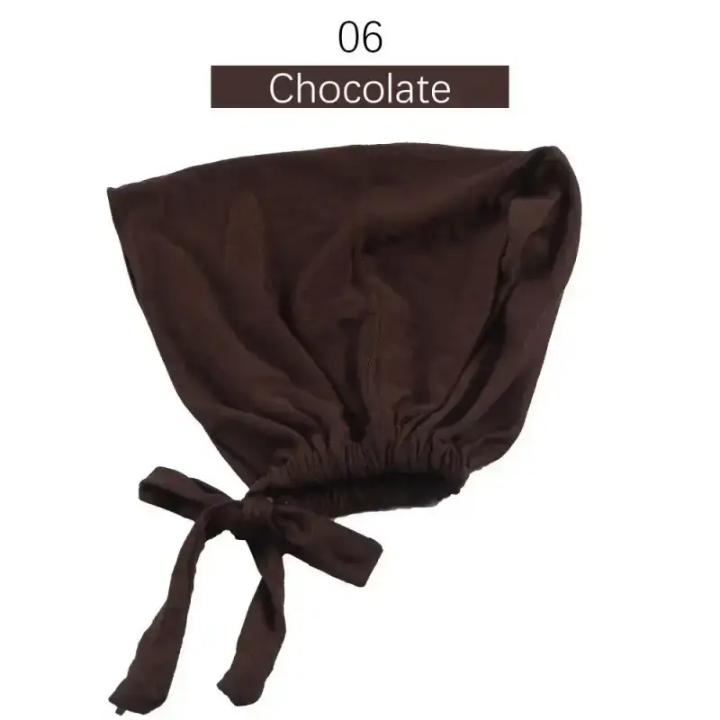 Adjustable Muslim Hijab Caps with Solid Straps - Image 6