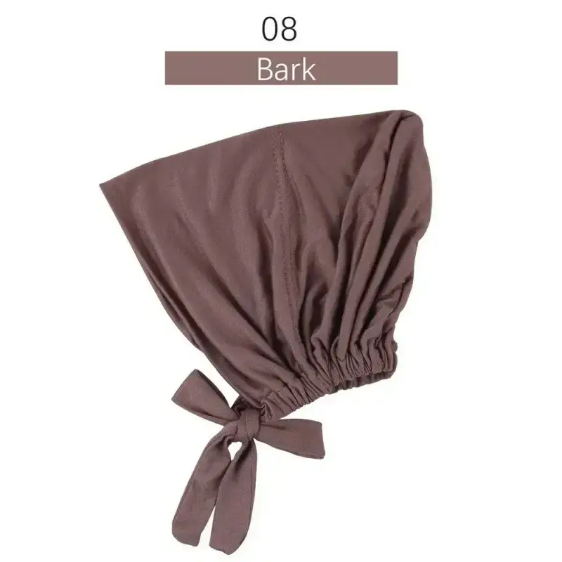 Adjustable Muslim Hijab Caps with Solid Straps - Image 8