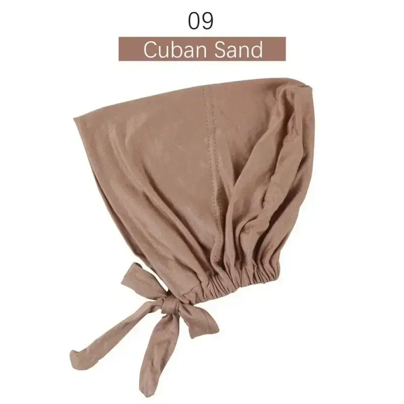 Adjustable Muslim Hijab Caps with Solid Straps - Image 9