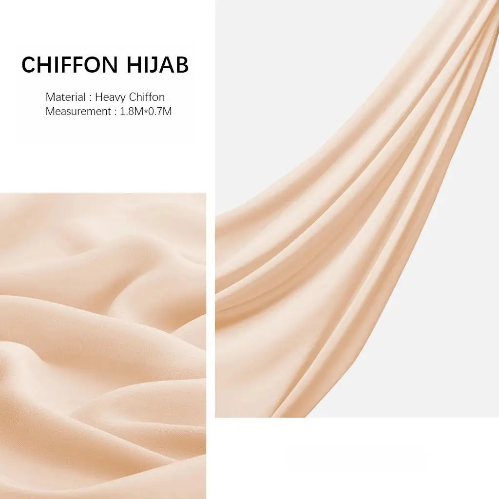 Muslim Pearl Chiffon Head Scarf Lavender Gray A35 — feature 4
