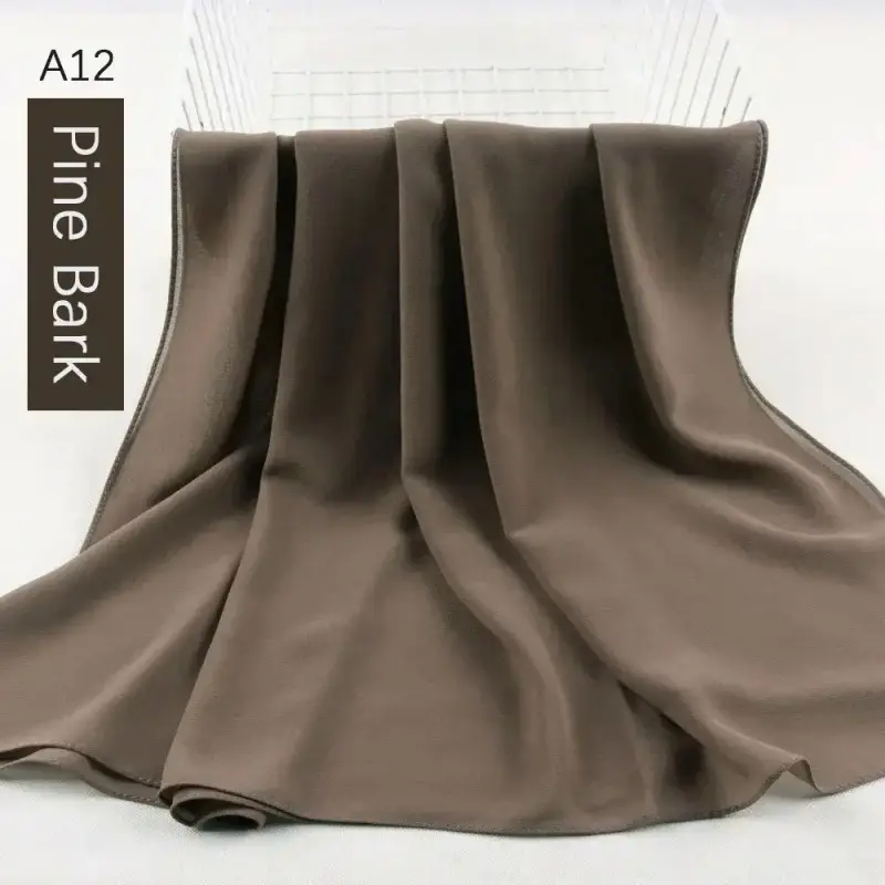 Muslim Pearl Chiffon Head Scarf Lavender Gray A35 - Image 10
