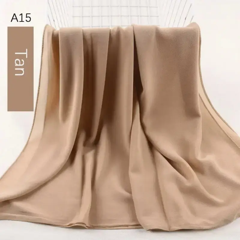 Muslim Pearl Chiffon Head Scarf Lavender Gray A35 - Image 13