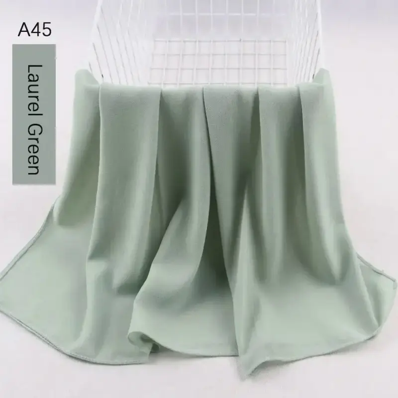 Muslim Pearl Chiffon Head Scarf Lavender Gray A35 - Image 42
