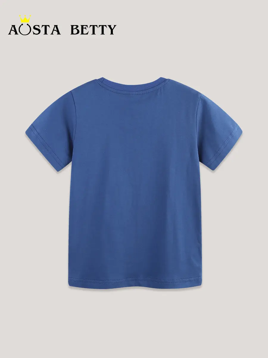Blue T-Shirt for Boys with Truck Design - Image 3
