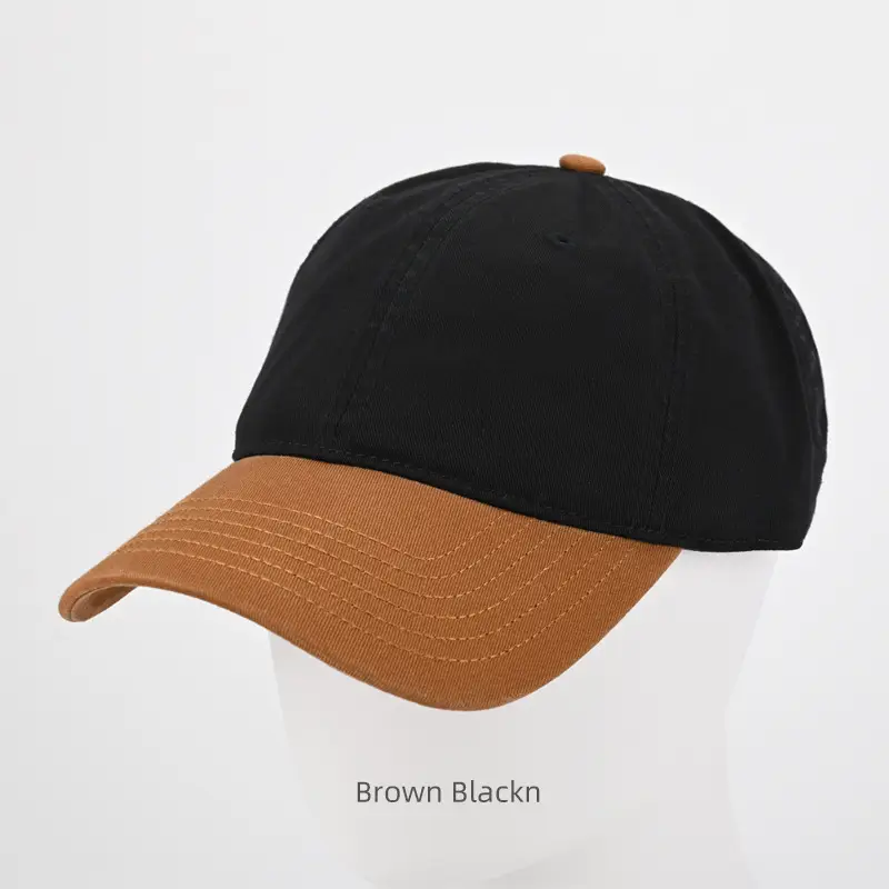 Men's Black Baseball Cap Brown Backrest Durable Stylish - Image 15