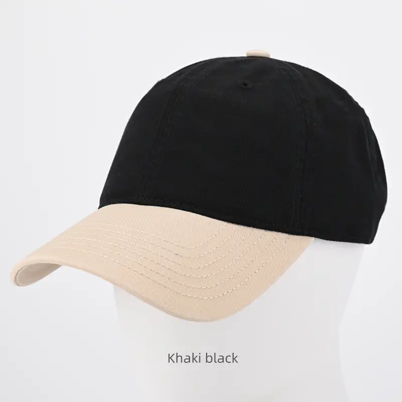 Men's Black Baseball Cap Brown Backrest Durable Stylish - Image 9