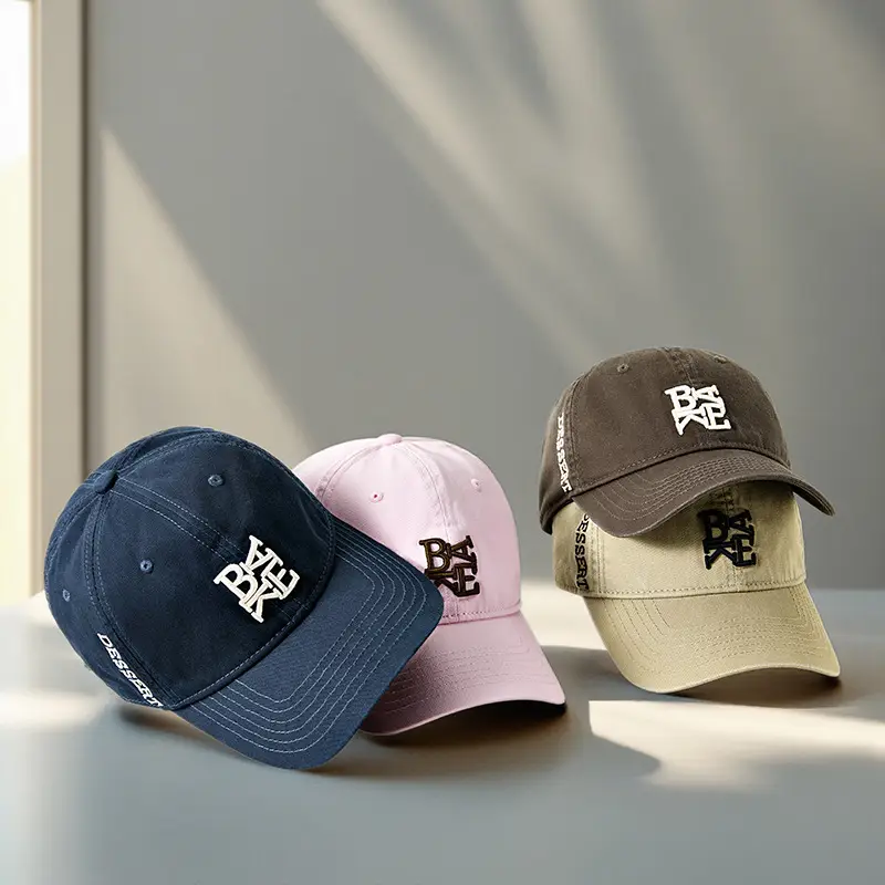 Pink Bassett Letter Baseball Cap for Men - Image 11