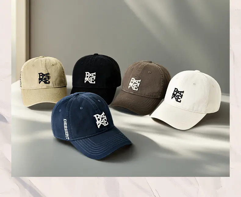 Pink Bassett Letter Baseball Cap for Men — feature 19