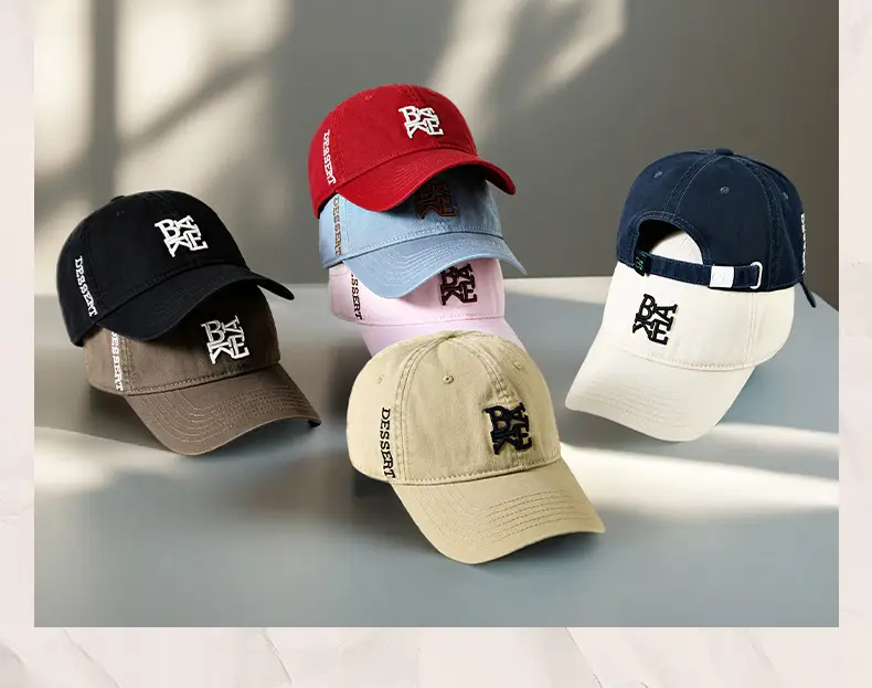 Pink Bassett Letter Baseball Cap for Men — feature 26