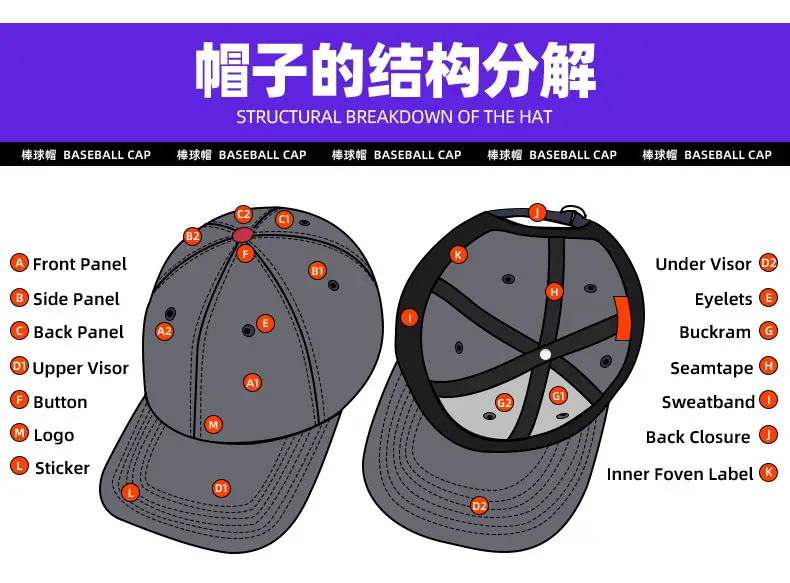 Printed Baseball Cap Grey Beige Wholesale Cross-Border — feature 11