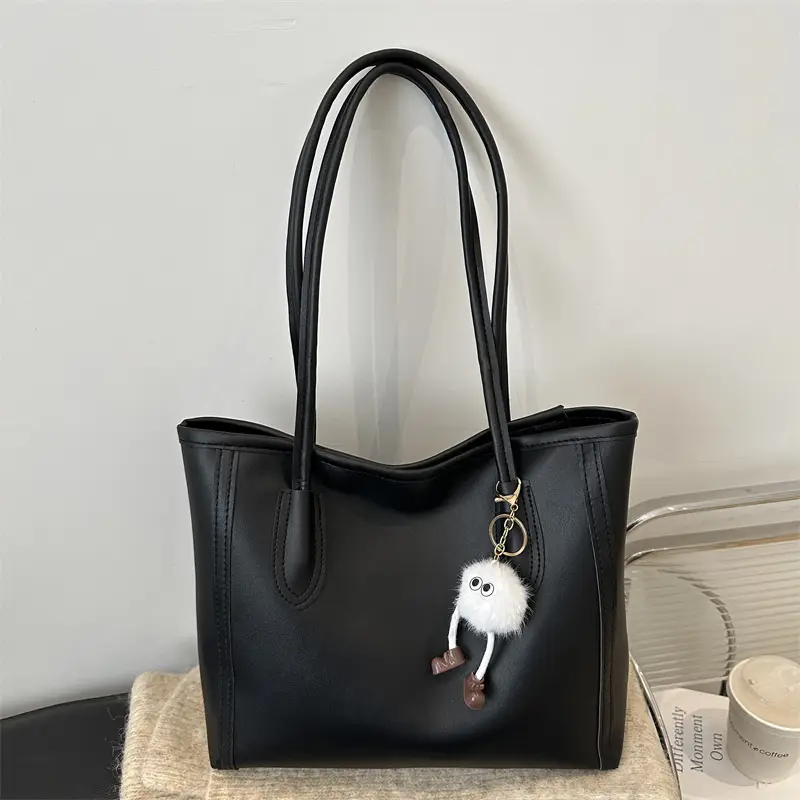 Women's Large Capacity Textured Tote Bag Cream Brown — feature 14