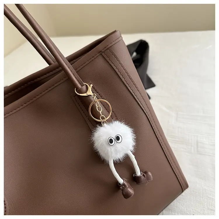 Women's Large Capacity Textured Tote Bag Cream Brown — feature 8