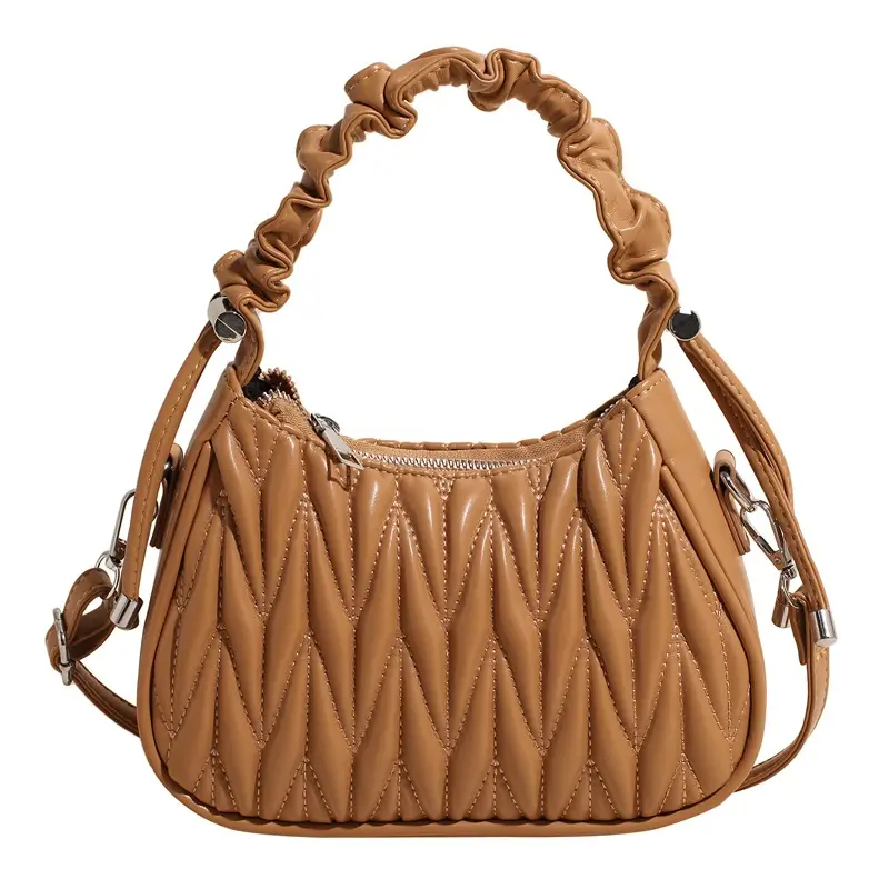 Brown Pleated Crossbody Bag for Women 2025 - Image 10