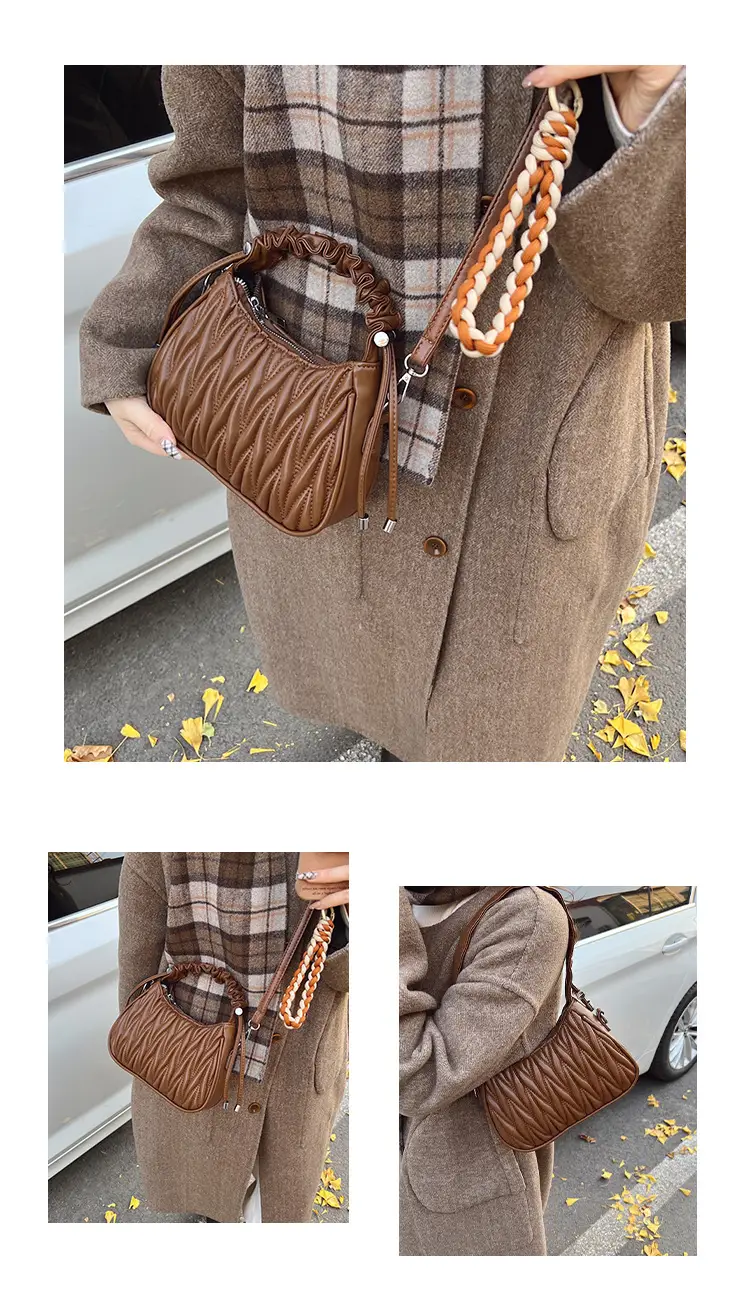 Brown Pleated Crossbody Bag for Women 2025 — feature 10