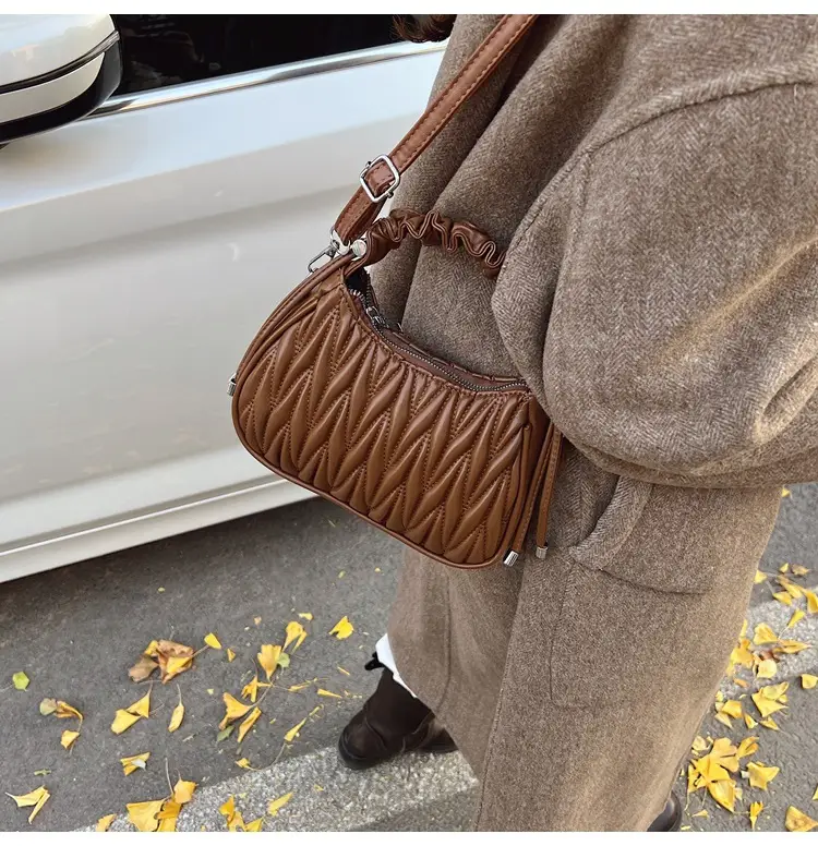 Brown Pleated Crossbody Bag for Women 2025 — feature 16