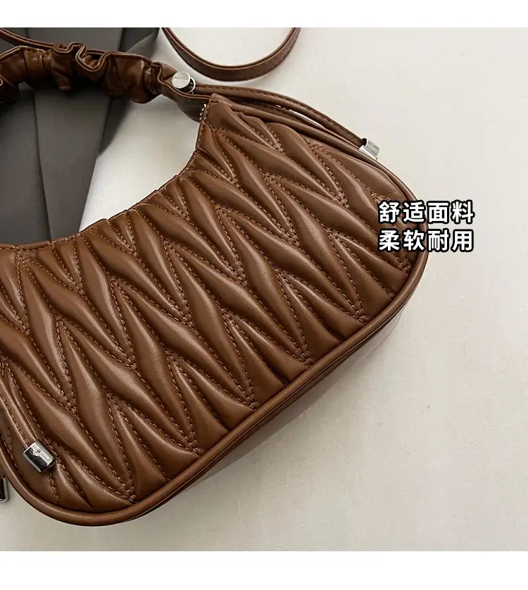 Brown Pleated Crossbody Bag for Women 2025 — feature 3