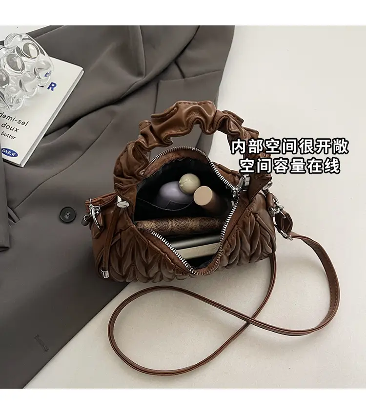 Brown Pleated Crossbody Bag for Women 2025 — feature 8