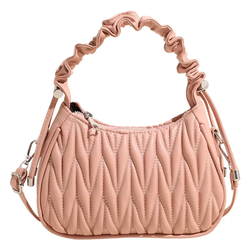 Brown Pleated Crossbody Bag for Women 2025 - Image 4