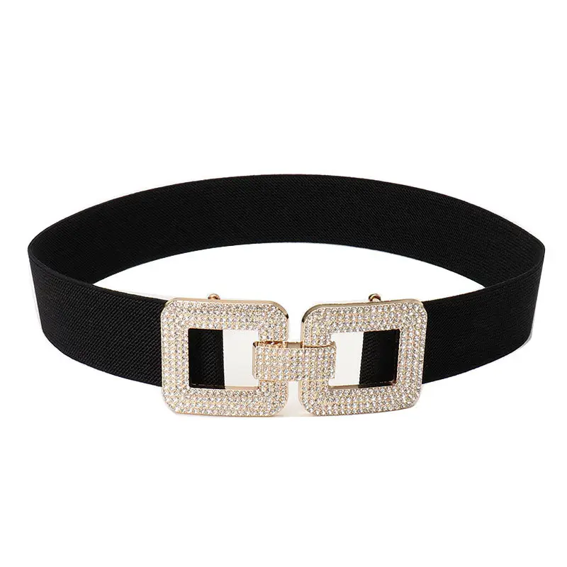 Black Rhinestone Belt for Women's Coat Suit Jacket
