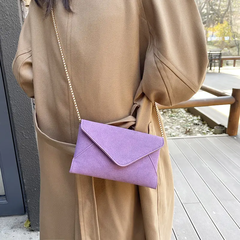 Women's Frosted Artistic Shoulder Bag with Chain Strap