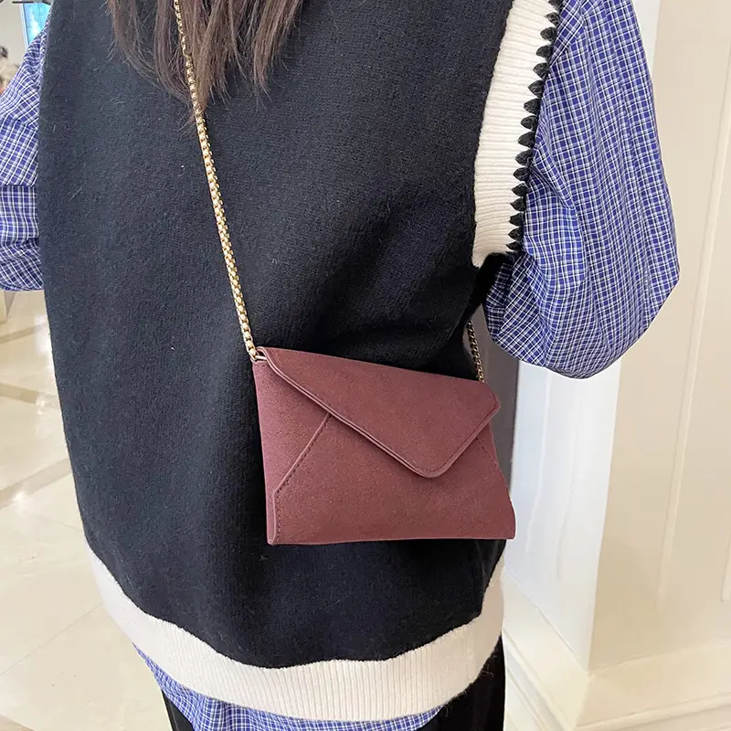 Women's Frosted Artistic Shoulder Bag with Chain Strap