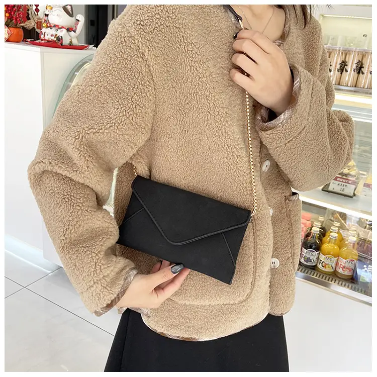 Women's Frosted Artistic Shoulder Bag with Chain Strap — feature 32