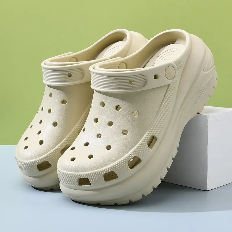 Light wheel hole shoes thick bottom shit feeling EVA shoes women's arch support detachable slippers sandals wholesale - Image 5