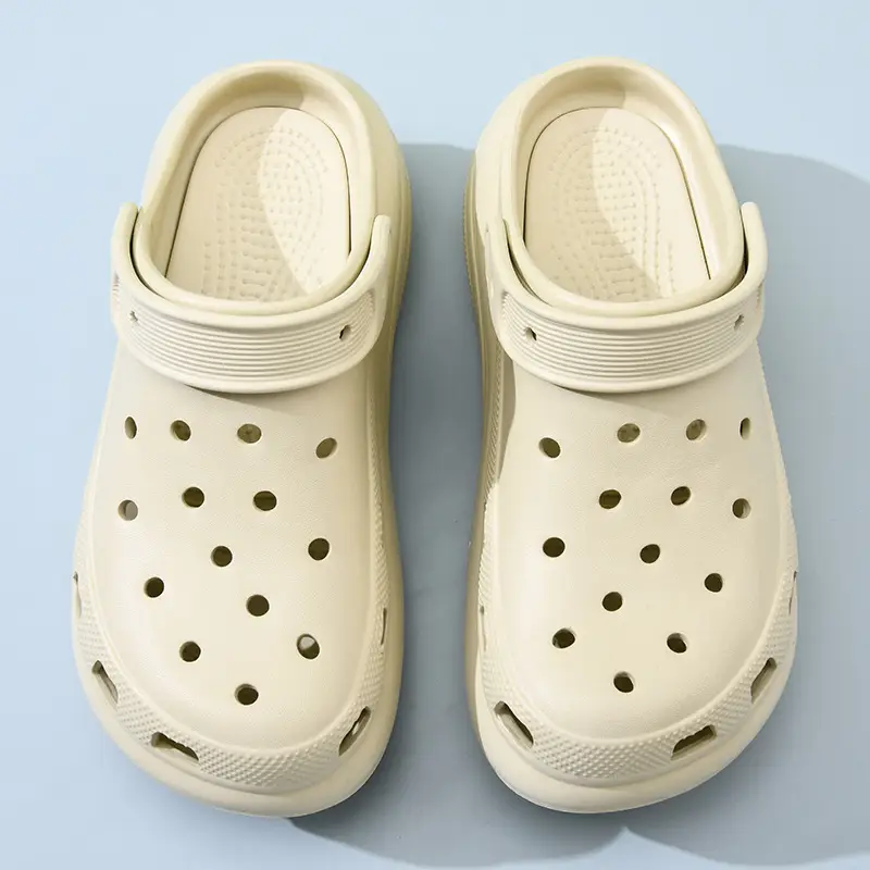 Light wheel hole shoes thick bottom shit feeling EVA shoes women's arch support detachable slippers sandals wholesale - Image 3