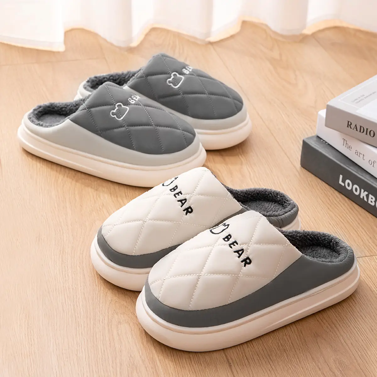 Chao Warm Pink Cotton Slippers for Teenagers Winter 2025 - Image 7