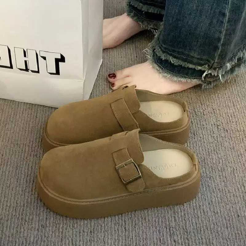 Women Platform Birkenstock Slippers Brown New 2025 - Image 4