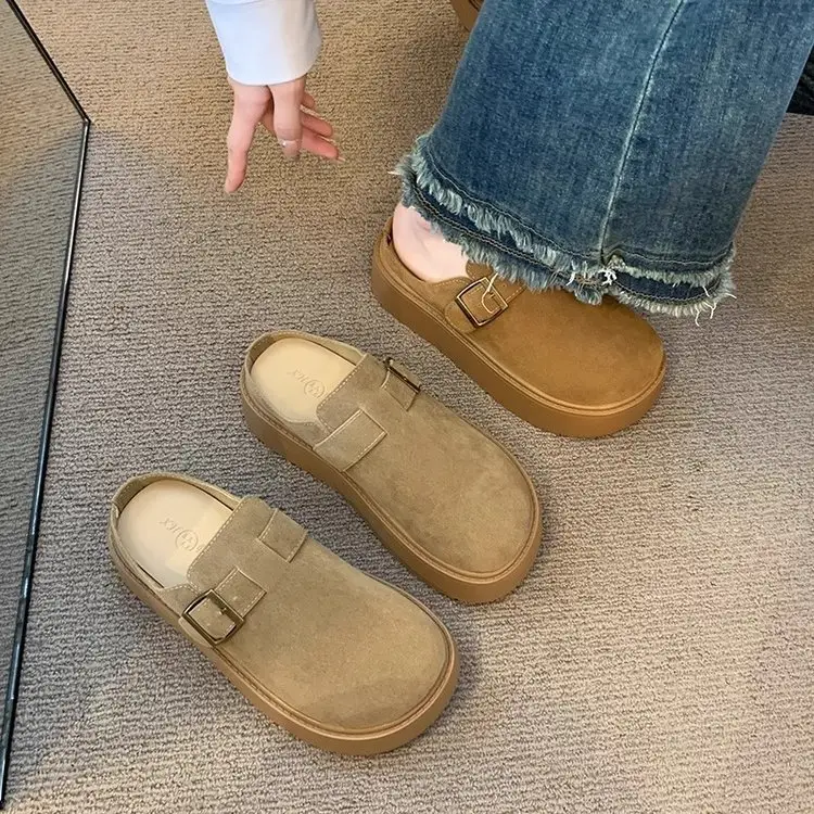 Women Platform Birkenstock Slippers Brown New 2025 - Image 5