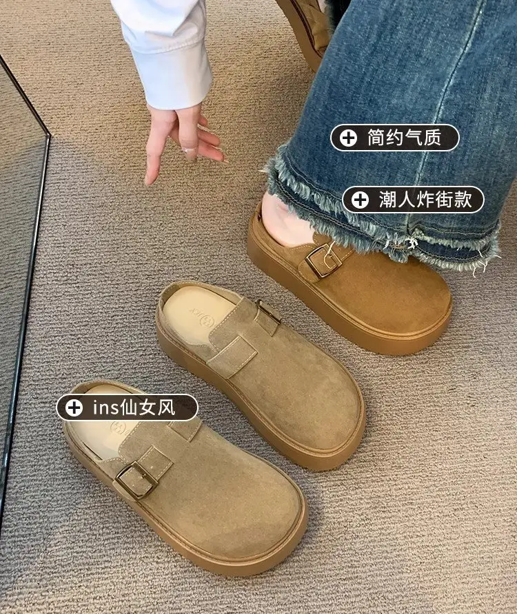 Women Platform Birkenstock Slippers Brown New 2025 — feature 1