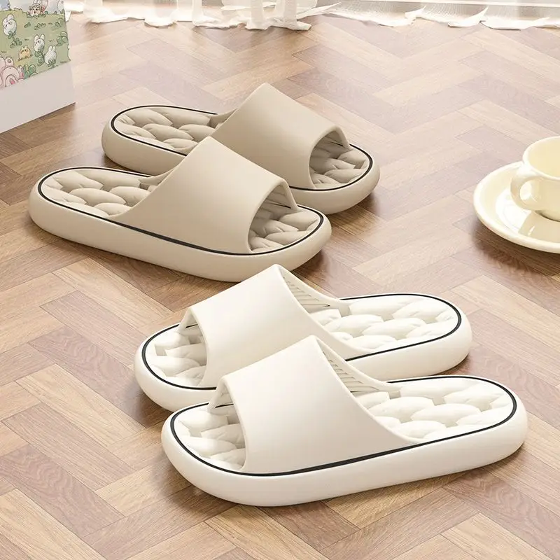 Bathroom Slippers Women's New Quick-drying Non-slip Indoor Bath Couples Non-slip Thick Bottom Leakage Sandals for Men's Home - Image 10