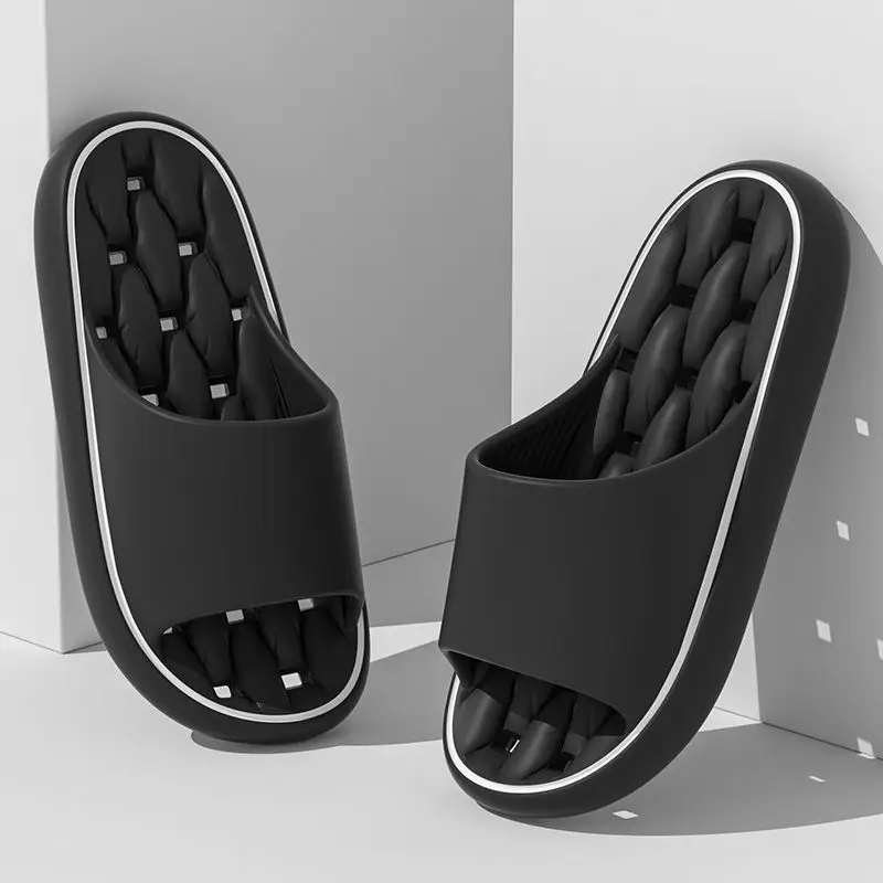 Bathroom Slippers Women's New Quick-drying Non-slip Indoor Bath Couples Non-slip Thick Bottom Leakage Sandals for Men's Home - Image 5