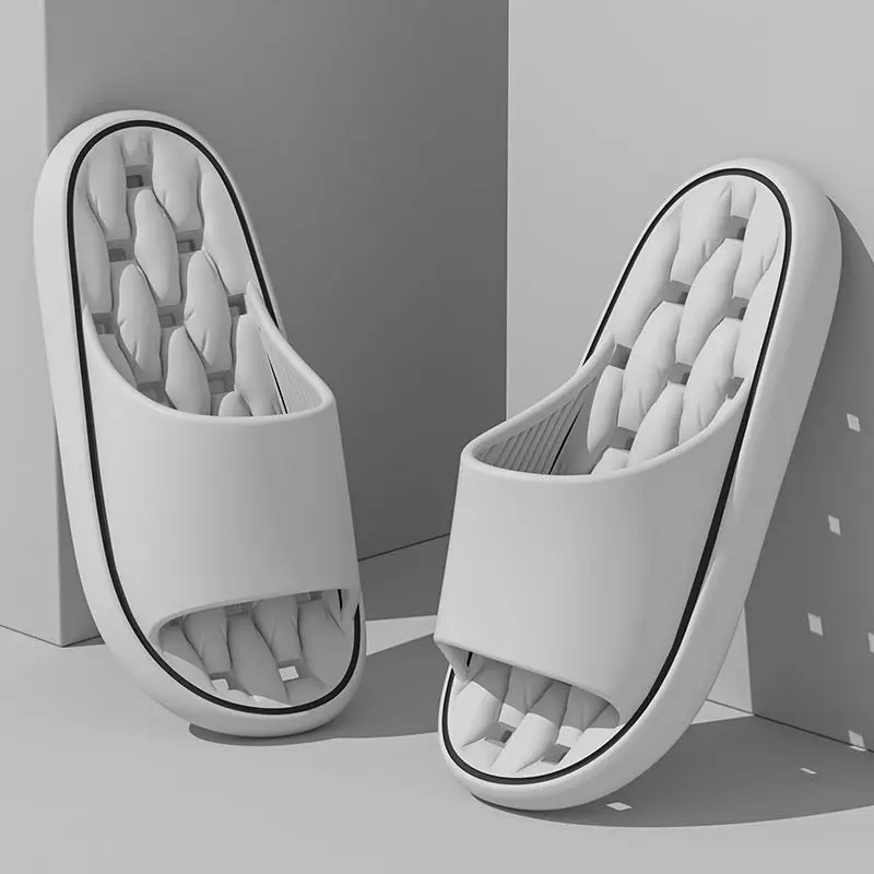 Bathroom Slippers Women's New Quick-drying Non-slip Indoor Bath Couples Non-slip Thick Bottom Leakage Sandals for Men's Home - Image 7